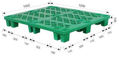 B2#网格九脚单面卡板（叉脚）